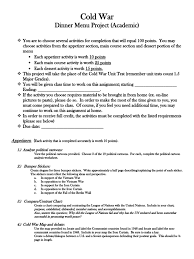 Check spelling or type a new query. Cold War Dinner Menu Project Academic Containment Cold War