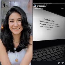 Showbiz Trending - 'KARMA SAYS' CRYPTIC POST NI SANYA LOPEZ, PATAMA BA KAY  BARBIE? Sanya Lopez nagshare ng cryptic post sa kanyang IG story. Kutob ng  ilang netizens na kaugnay ito sa
