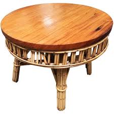 Sometimes our expectations are unrealistic and we have to be flexible and creative to come up with another solution. Restored Round Stick Rattan Coffee Table With Mahogany Top For Sale At 1stdibs