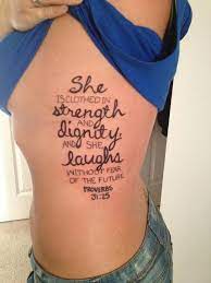 Cool tattoos tatoos tattoo quotes about strength she is clothed tatting piercings ink beautiful clothes. Pin De Hailey Keiser En I Nk Tatuajes Biblicos Tatuaje De Salmo Tatuajes