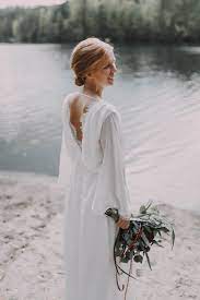 Long Sleeve Bohemian Wedding Dress Open Back Wedding Dress Etsy Long Sleeve Bohemian Wedding Dress Open Back Wedding Dress Etsy Wedding Dress