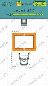 In happy glass, you'll need to fill various containers with water but just up to the lines. Happy Glass Level 270 Solution Doors Geek