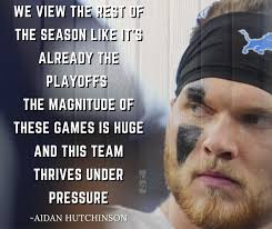 The rest of the season? Every snap is sudden death. Every game is a test of  nerve. And pressure? That's not a problem — that's the environment. The  Detroit Lions don't shrink