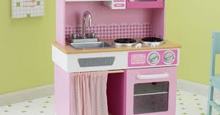 Cuisine Rose Pour Enfant En Bois 61x34x98cm Sur Jardindeco Com Meuble Rangement Jouet Cuisine En Bois Jouet Jeux Cuisine