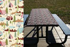 Rv Camping Tablecloth Picnic Table Cover Fitted Table Cloth For Picnic Tables And Folding Tables Picnic Table Covers Handmade Home Decor Handmade Sellers