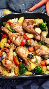 Hahnchenschenkel Mit Gemuse Und Kartoffeln Aus Dem Ofen Lydiasfoodblog Rezept Hahnchenschenkel Ofen Hahnchen Ofen Hahnchen Schenkel