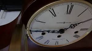 This howard miller downing tambour chiming keywound mantel clock from clockshops is a sure shot buy for modern homes. Howard Miller Triple Chime Key Wind Mantel Clock W Howard Miller 340 020a Mechanism Youtube