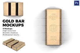 Product packaging is essential for every brand. Gold Bar Mockups Psd Mockup Template Mockup Template Design Mockup Free