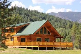 This Pre Assembled Montana Chalet Log Cabin Kit Just 65 000 Click To View Floor Plans And Photo Gal Cabin Kits Log Cabin Kits Log Home Builders
