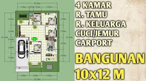 Check spelling or type a new query. Denah Rumah 10x12 4 Kamar Youtube