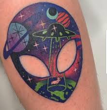 Our comprehensive compilation of alien tattoos is downright cosmopolitan, so get ready for a wild ride across the universe. My Alien Tattoo Done By Cho At Temperance Tattoo In San Francisco Ca