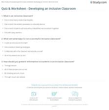On october 31, 2014, nqrse uploaded happy halloween which was his first solo song cover. Quiz Worksheet Developing An Inclusive Classroom Study Com