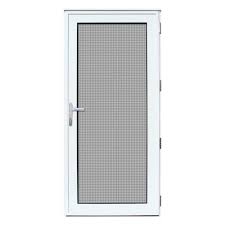 Unique Home Designs 32 In X 80 In White Recessed Mount Right Hand Meshtec Security Door With Tempered Glass Insert 5v0000dn1whgla Unique House Design House Design Security Door