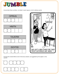 Usually, those words are related to a picture that involves a scenario beside the quiz. 10 Best Daily Jumble Word Puzzle Printable Printablee Com