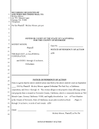 Notice Of Lis Pendens Sample Doc Template | Pdffiller