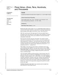 Indian number system vs international number system. Nbt4 1 Place Value Ones Tens Hundreds And Thousands