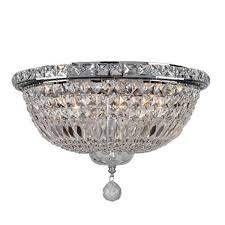 Love the sparkle of crystals? Worldwide Lighting Empire Polished Chrome Crystal Flush Mount Ceiling Light W33008c16 Rona