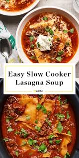 Easy Slow Cooker Lasagna Soup Recipe Slow Cooker Lasagna Soup Easy Slow Cooker Lasagna Slow Cooker Lasagna