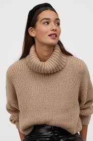 Check spelling or type a new query. Chunky Knit Polo Neck Jumper Beige Ladies H M Gb From H M On 21 Buttons
