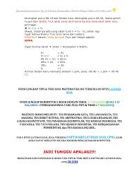Panduan Jitu Mengerjakan Soal Matematika Cpns