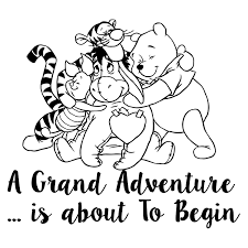 Oct 25, 2020 · quote by winnie the pooh | our footprints always follow us on days when it's been snowing. Amazon Com Classic Winnie The Pooh Wall Decal Quotes A Grand Adventure Is About To Begin Vinyl Stickers Lettering Pooh Nursery Kids Bedroom Decor Nl113 Handmade