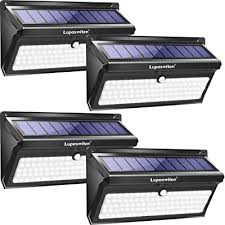 Solar Lights Outdoor Luposwiten 100 Led Waterproof Solar Powered Motion Sensor Security Light Solar Fence Wall Lights For Patio Deck Yard Garden 4 Pack Buy Products Online With Ubuy Thailand In