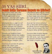 1_ otuz beş yaş şiiri yedi bentten oluşmuştur. Cahit Sitki Taranci Nin 35 Yas Siiri Sozleri