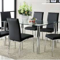 Shop hundreds of rectangular glass top dining room tables deals at once. Glass Rectangular Kitchen Dining Tables You Ll Love In 2021 Wayfair