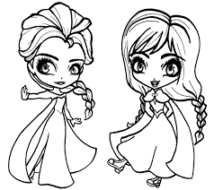 New Baby Elsa And Anna Coloring Pages Ucoloring