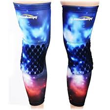 Coolomg Pair Basketball Knee Pads For Kids Youth Adult Nebula Galaxy Long Le