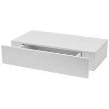 Wallscapes Shelf With Drawer 19 In X 9 875 In Floating White Modern Decorative Shelf 1113283 The Home Depot In 2020 Floating Drawer Drawer Shelves Floating Shelf With Drawer