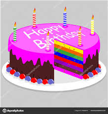 Aesthetic birthday drawings (page 1). Rainbow Unicorn Cake Drawing