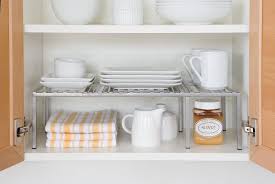 Seville Classics Expandable Kitchen Counter And Cabinet Shelf Storage Organizer Kitchen Cabinet Shelves Kitchen Cabinet Organization Kitchen Drawer Organization