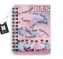 DI-KRAFT Unruled Paper BTS Theme Graphic Printed Journal Diary Spiral  Notebooks Wire Bound Memo Notepads Diary Notebooks Planner - Design 8 (160  ...