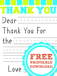 Print onto regular printer paper or white card stock and trim to size with scissors. Free Printable Thank You Card For Kids Thank You Cards From Kids Birthday Thank You Cards Print Thank You Cards