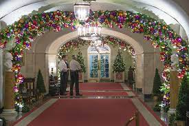 The white house christmas tree stands in the blue room of the white house during a preview of the 2014 holiday decorations december 3, 2014 in washington, dc. White House Christmas Decorations 2013 Pictures Popsugar Celebrity