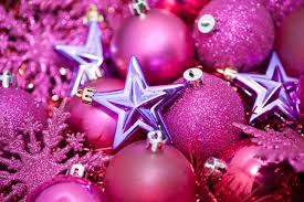 A Festive Holiday Background With Pink Coloured Glittery Christmas Tree Ornaments On A Bed Of Spark Pink Christmas Ornaments Pink Christmas Christmas Ornaments