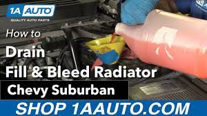 How To Drain Fill Bleed Radiator 07 14 Chevy Suburban Youtube