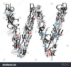 Hundreds of letter w images to choose from. Letter W Alphabet Different Font Letters Stock Illustration 103336850 Shutterstock