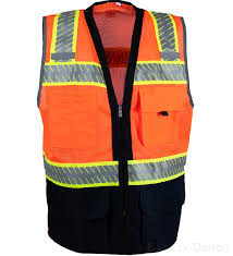 The classic breathable reflective safety vest are fully compliant with ansi/isea 107 class 2 type r standard. Orange Navy Blue Bottom Safety Vest