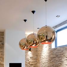 Rose Gold Mirror Ball Pendant Lamp Minimalist Simple Electroplate Glass 1 Light Drop Light Takeluckhome Com