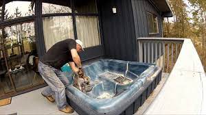 A hot tub is a large tub full of water used for hydrotherapy, relaxation or pleasure. Removing That Stubborn Hot Tub Youtube
