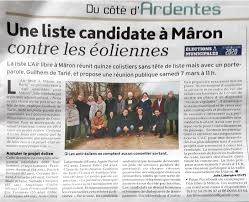 Municipales en Berry Victoire de la la liste "anti-eolienne" L'Air libre à  Mâron"