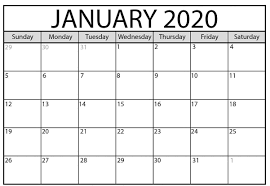 january 2020 calendar blank monthly template august printable gantt chart