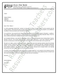 Sample Music Teacher Cover Letter Sample Resume Cover Letter Cover Letter For Resume Teacher Resume Examples