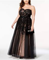 Plus Size Formal Plus Size Strapless Chiffon Overlay Belted Gown Plussizedresses Plussizrpromdr Plus Size Prom Dresses Best Plus Size Dresses Gowns Dresses