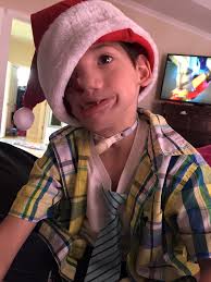 It's wear your favorite hat to preschool day today in far Northern  Illinois. So my grandson, who spent Christmas here, chose: