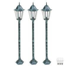 Viele außenlampen für den garten erfreuen mit funktionalen ausstattungsmerkmalen wie bewegungsmeldern oder dämmerungssensoren. 3er Set Led Aussen Lampen Garten Weg Beleuchtung Alu Steh Laternen Veranda Glas Leuchten Schwarz Kaufen Bei Www Etc Shop De Gmbh Co Kg
