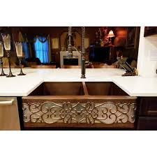 Sold direct to the public. Premier Copper Products 33 In Copper Double Bowl 60 40 Kitchen Farmhouse Apron Front Scroll Sink In Oil Rubbed Bronze And Nickel Ka60db33229s Nb The Home Depot