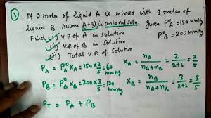 Jan 07, 2020 · raoult's law is akin to the ideal gas law, except as it relates to the properties of a solution. Numerical Problems On Raoult S Law Vapour Pressure Mole Fraction Problems Chemistry Class Xii Youtube